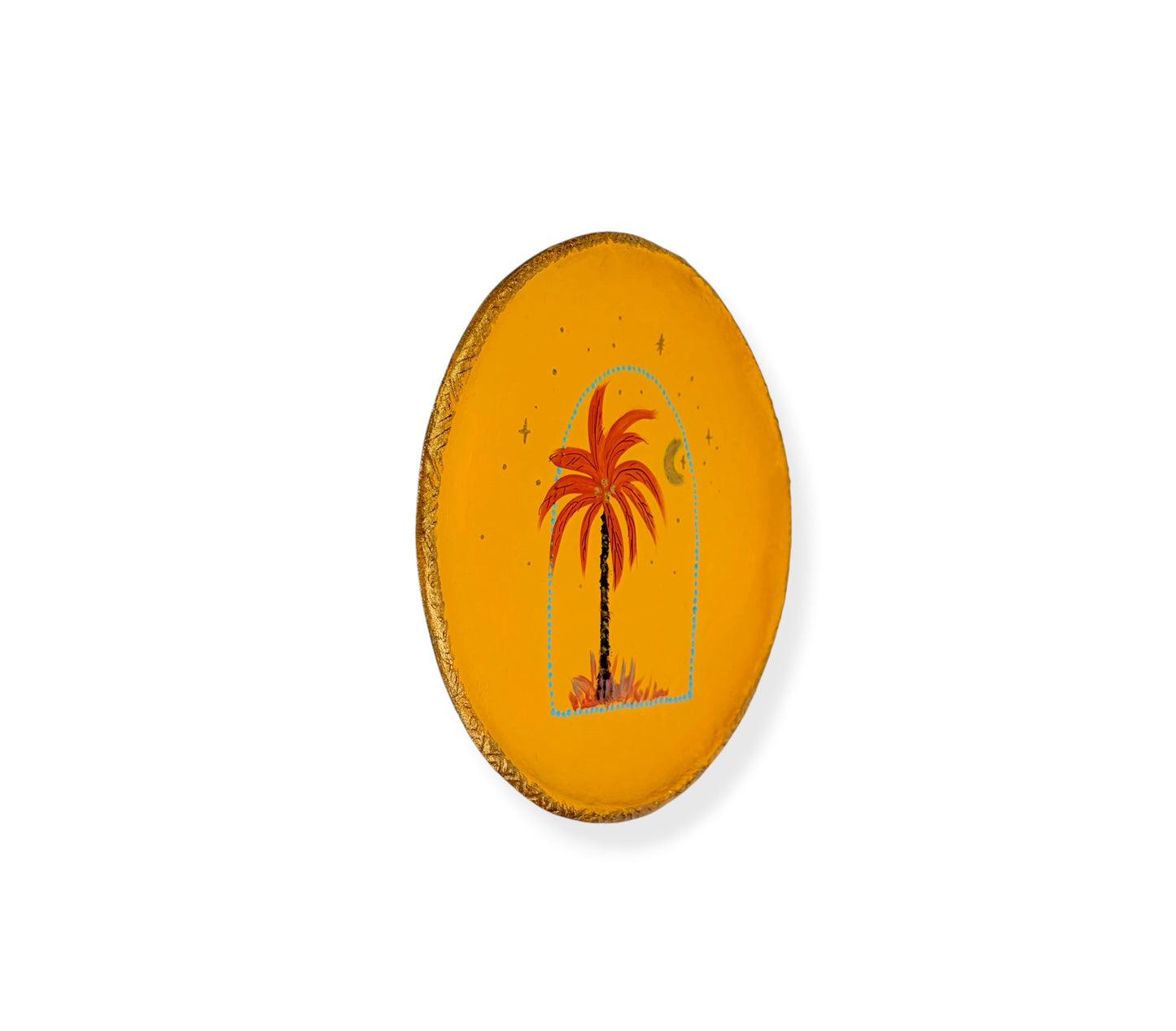 XL WANDBORD YELLOW PALM