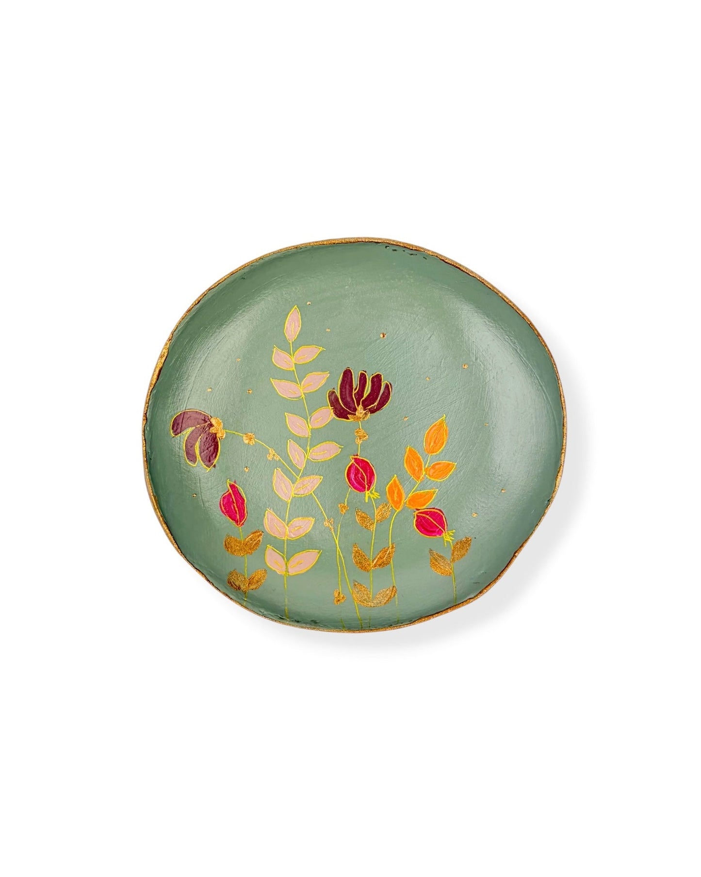 WANDBORD GREEN FLOWERS