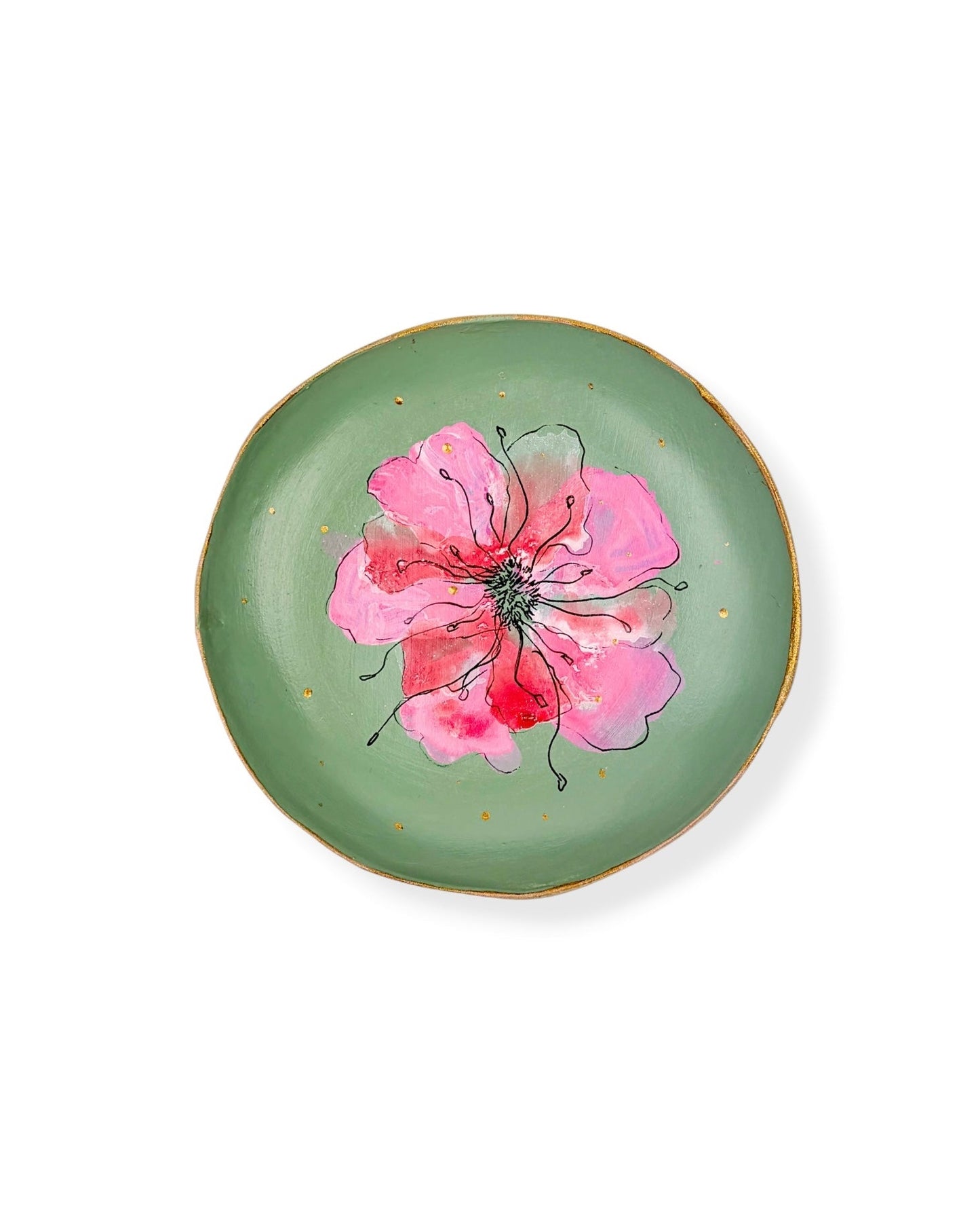 WANDBORD GREEN FLOWERS
