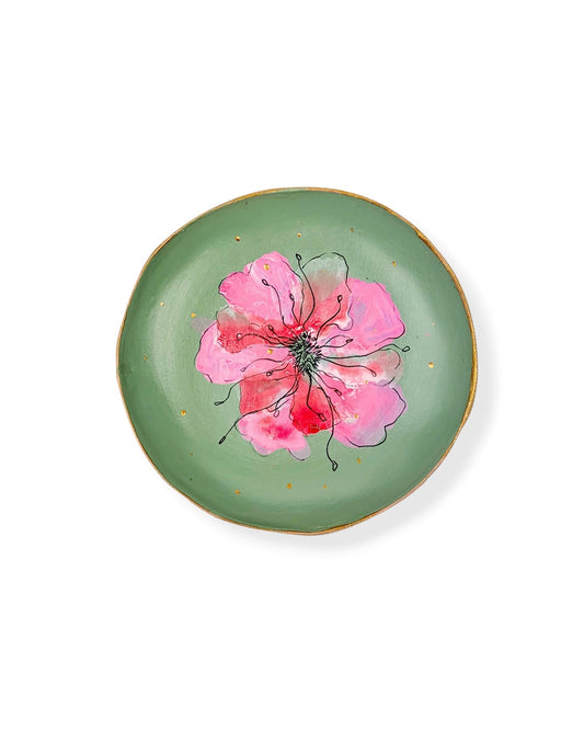 WANDBORD GREEN FLOWERS