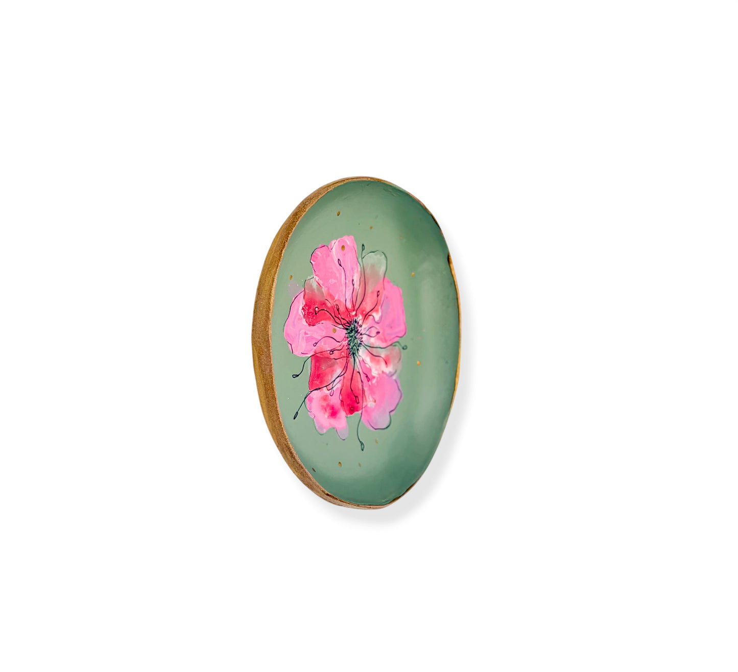 WANDBORD GREEN FLOWERS
