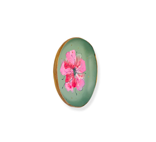 WANDBORD GREEN FLOWERS