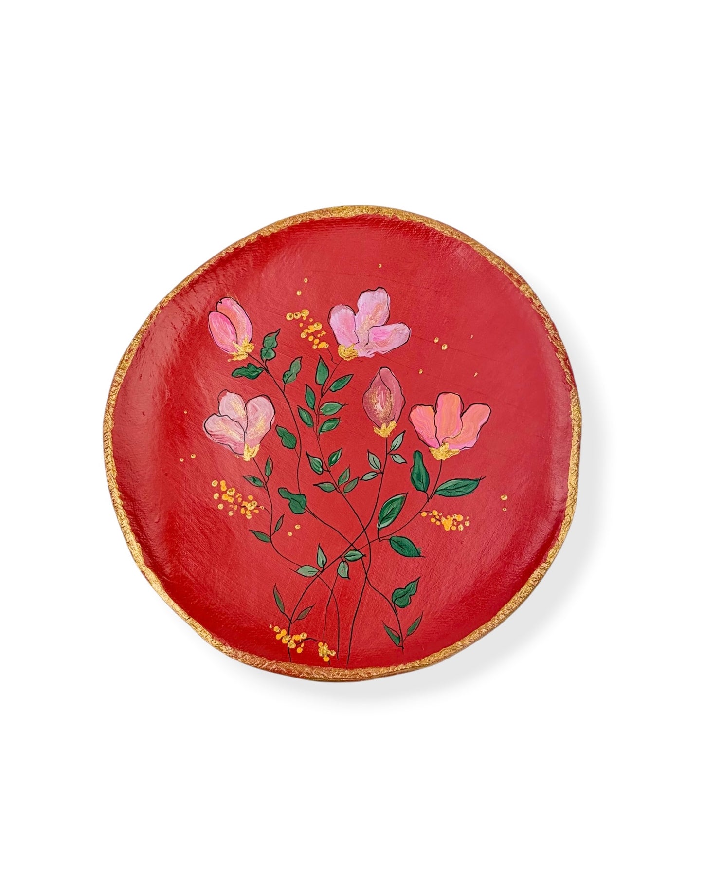 XL WANDBORD RED FLOWERS