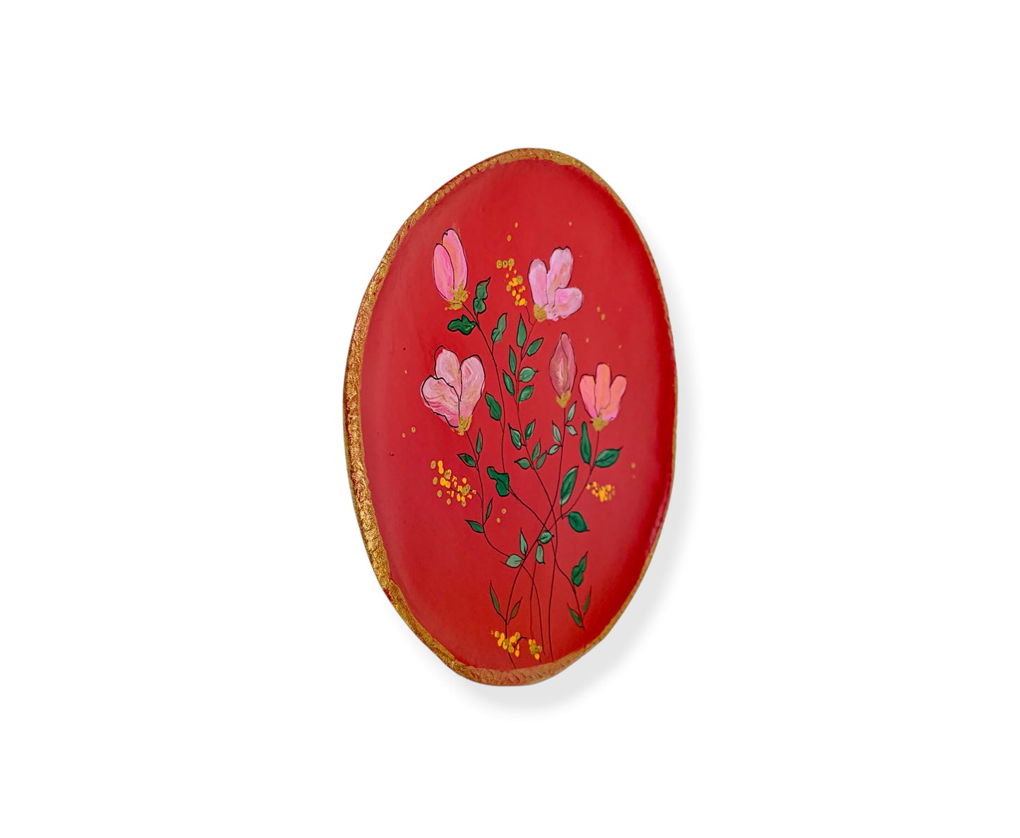 XL WANDBORD RED FLOWERS