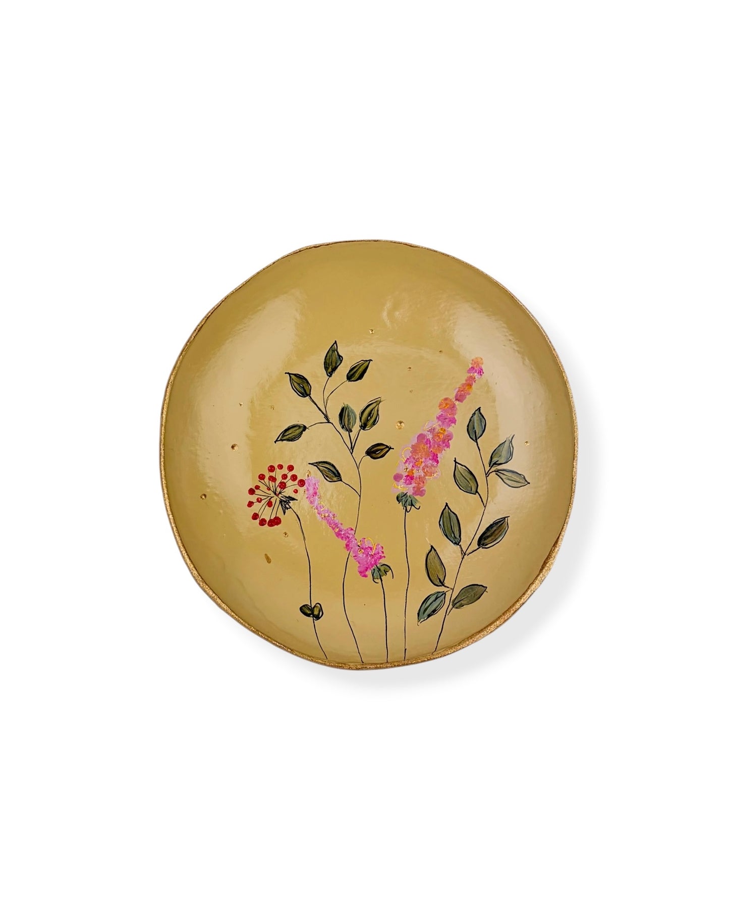 WANDBORD BUTTER YELLOW FLOWERS