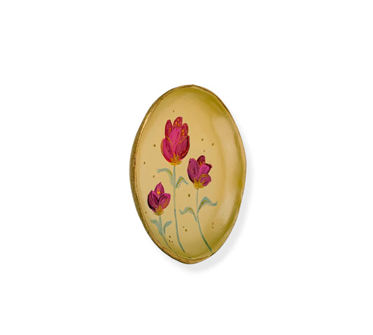 WANDBORD BUTTER YELLOW FLOWERS