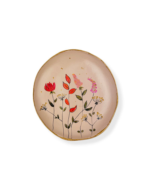 WANDBORD BEIGE FLOWERS