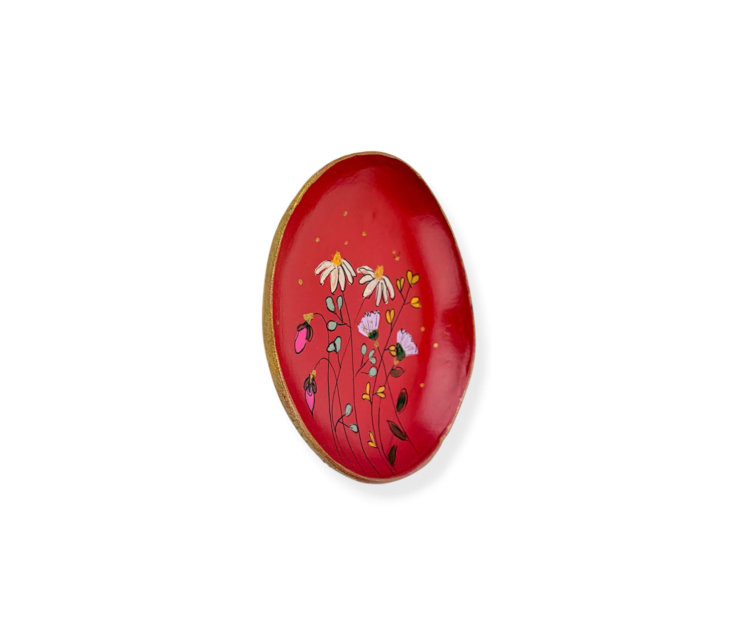 WANDBORD RED FLOWERS