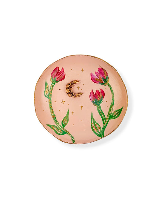 WANDBORD SOFT PINK FLOWERS