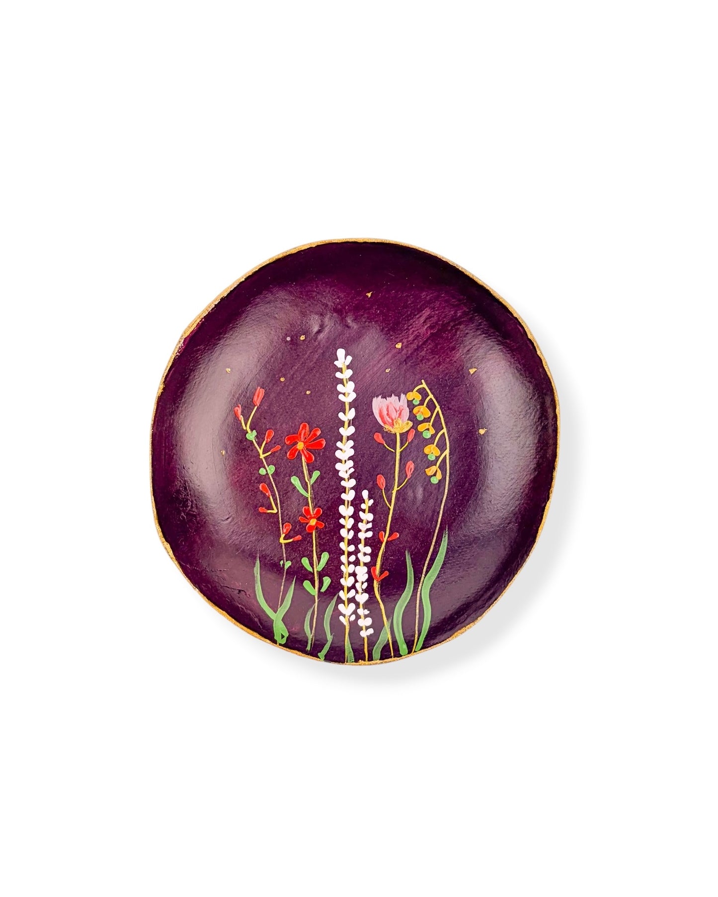 WANDBORD PURPLE FLOWERS