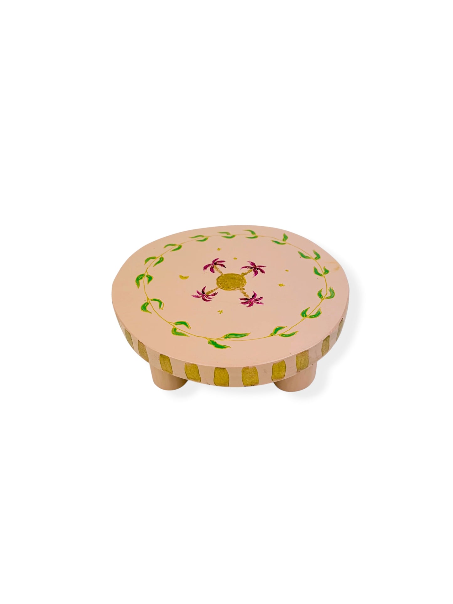 ROND TAFELTJE SOFT PINK PALM
