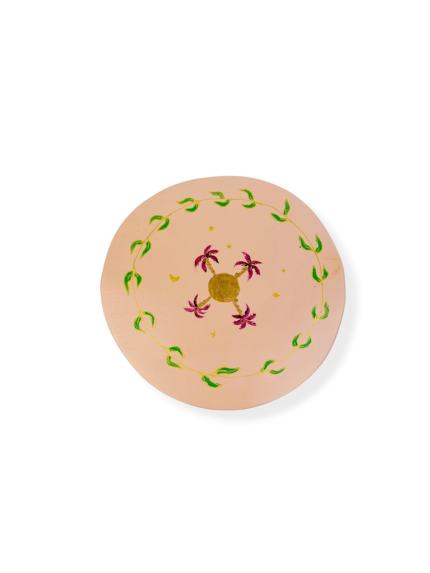 ROND TAFELTJE SOFT PINK PALM