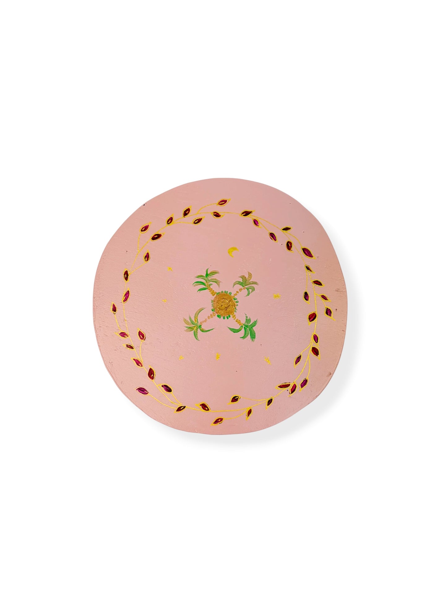 ROND TAFELTJE PINK PALM