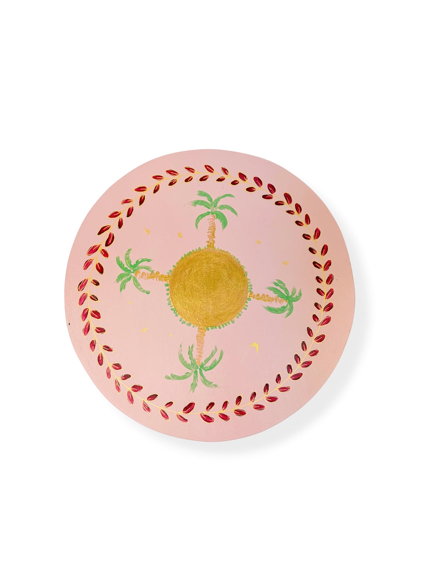 ROND TAFELTJE PINK PALM
