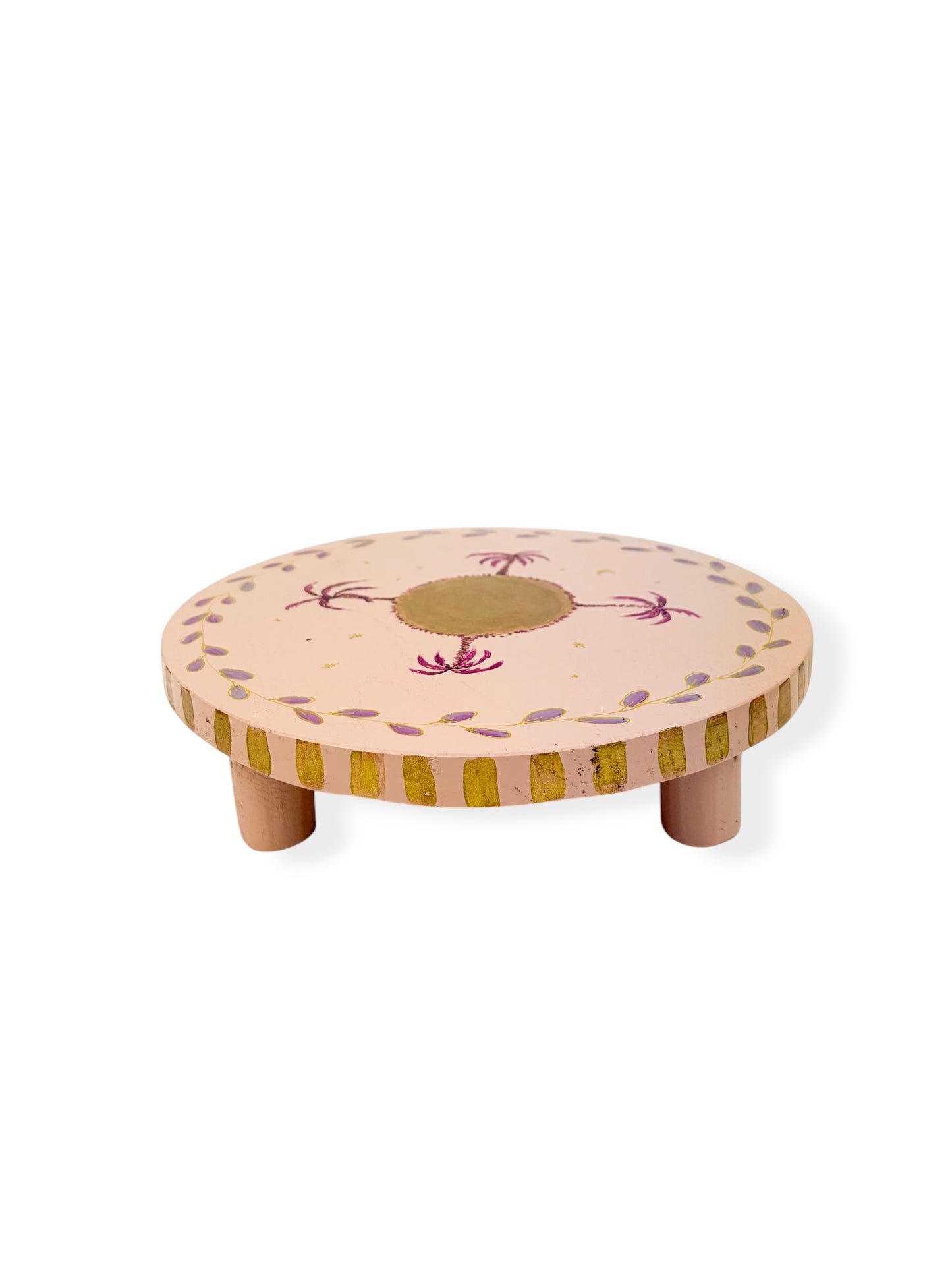 ROND TAFELTJE SOFT PINK PALM
