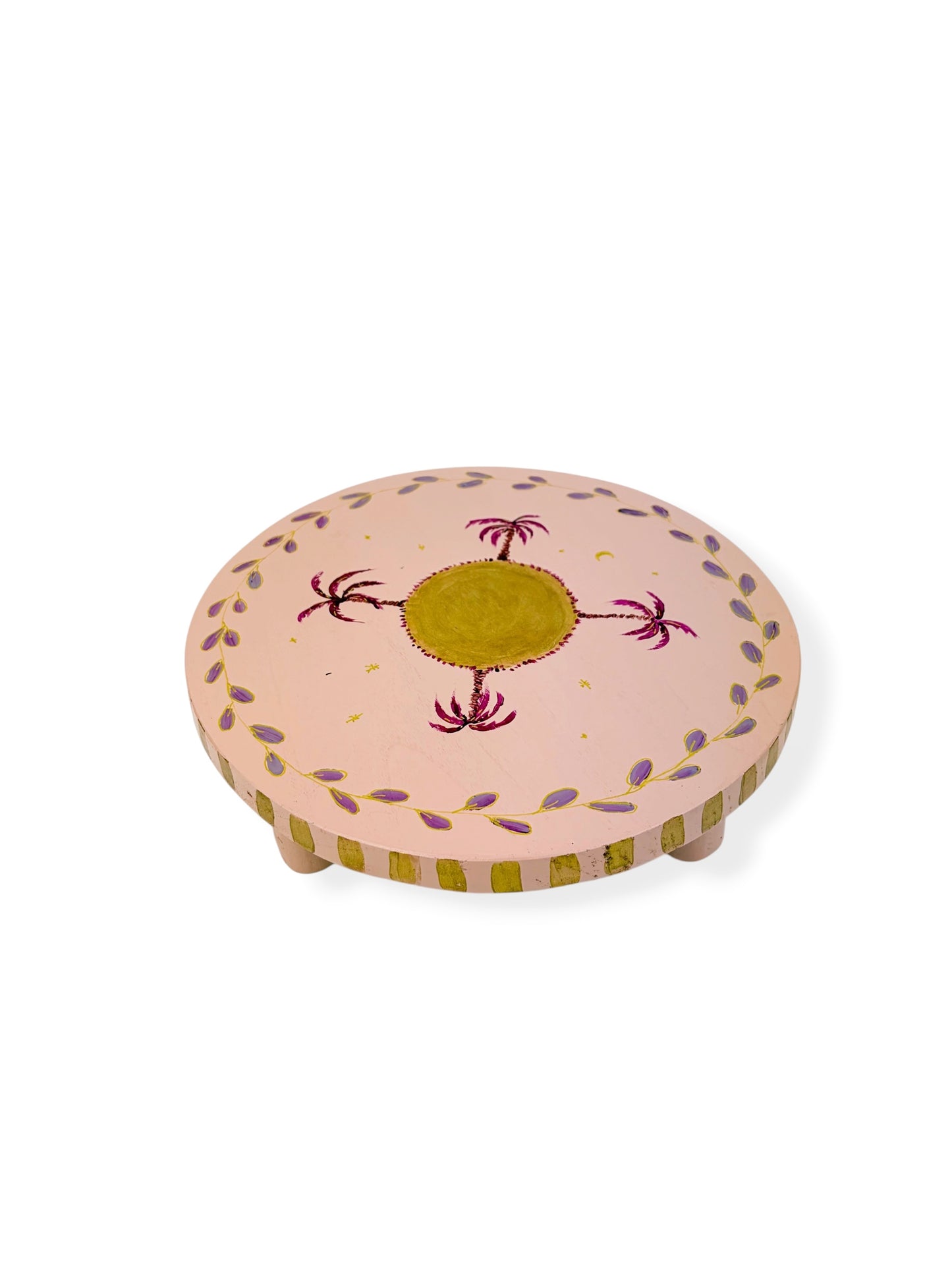 ROND TAFELTJE SOFT PINK PALM