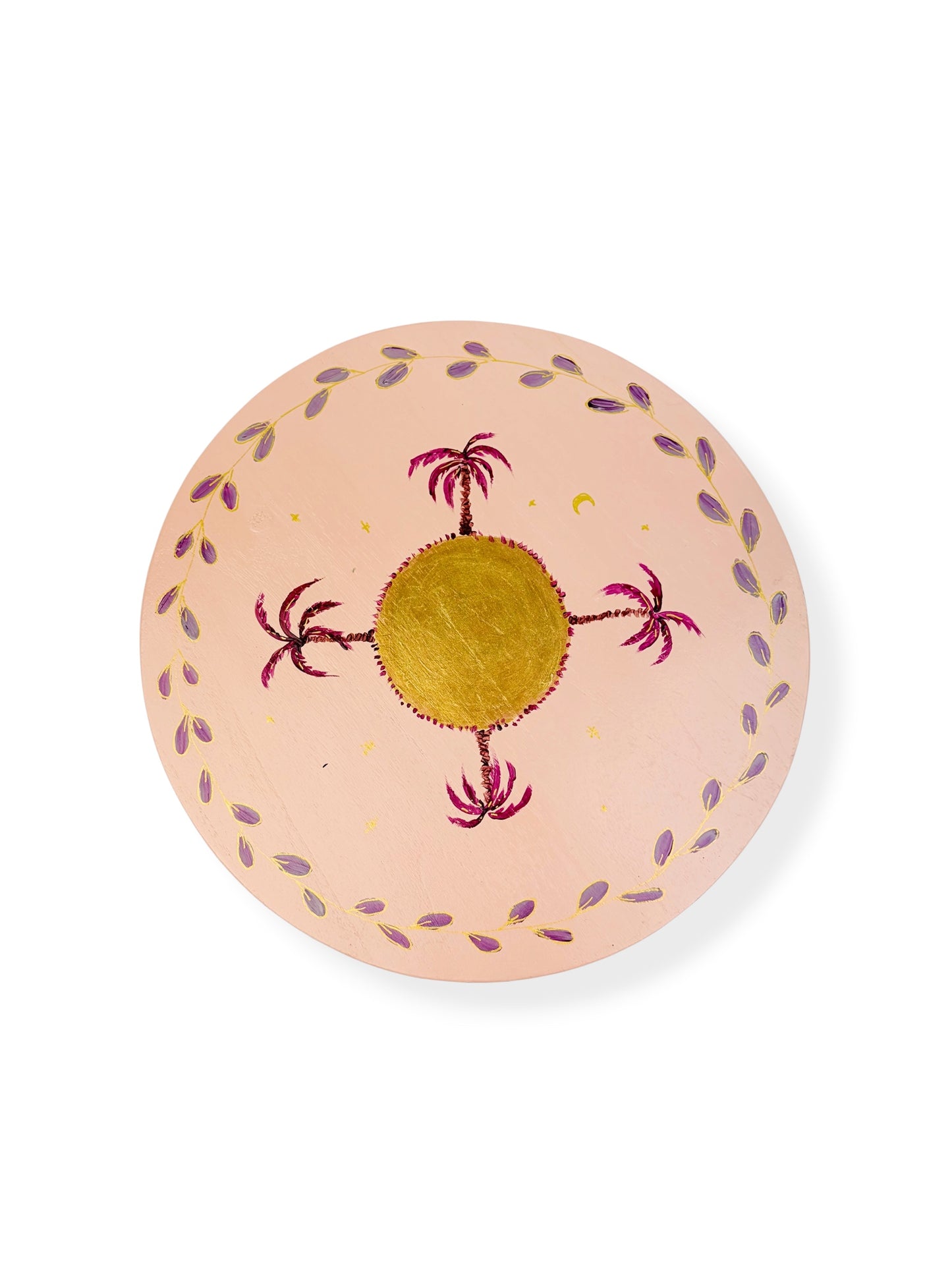 ROND TAFELTJE SOFT PINK PALM