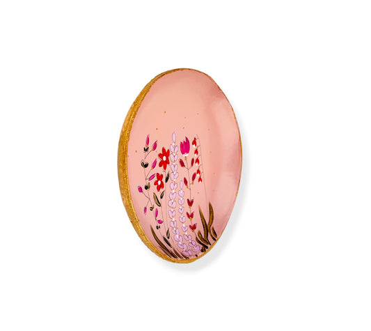WANDBORD PINK FLOWERS