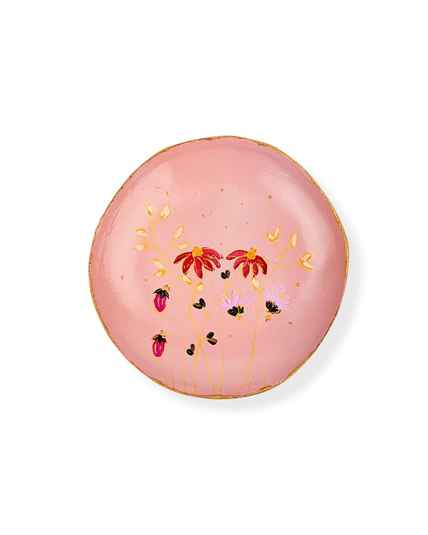 WANDBORD PINK FLOWERS