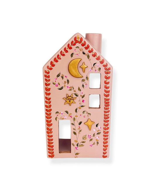 HUISJE PINK FLOWERS L