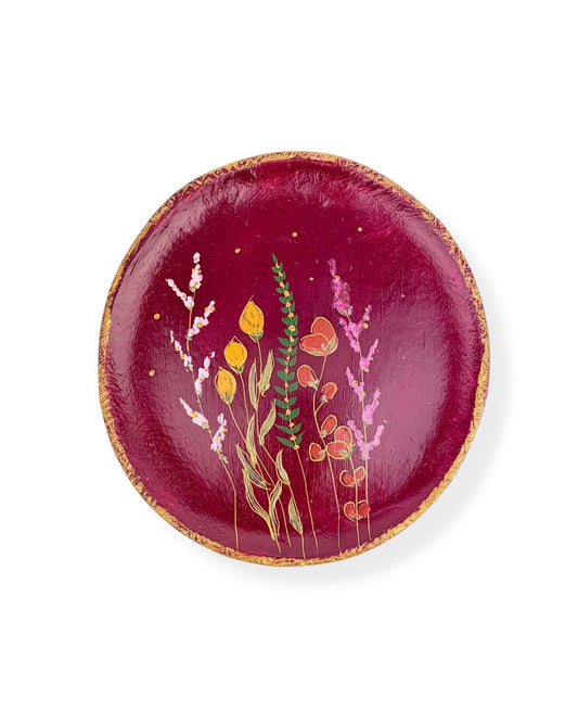 XL WANDBORD WINE FLOWERS