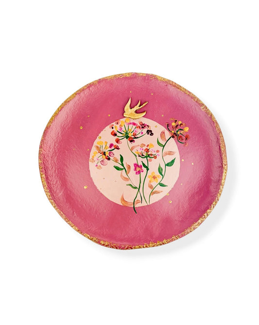 XL WANDBORD PINK FLOWERS